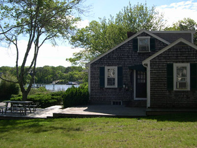 deck and water view